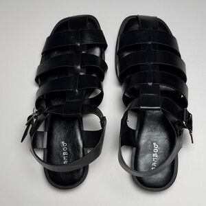 BAMBOO Elegant Black Strappy Footwear